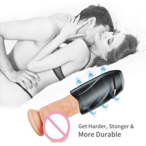 Male Self-consolation Device Penis Training Vibrator-Adorime Sex Endurance Extension Sex Toys 10 Modes Waterproof Glans Trainer