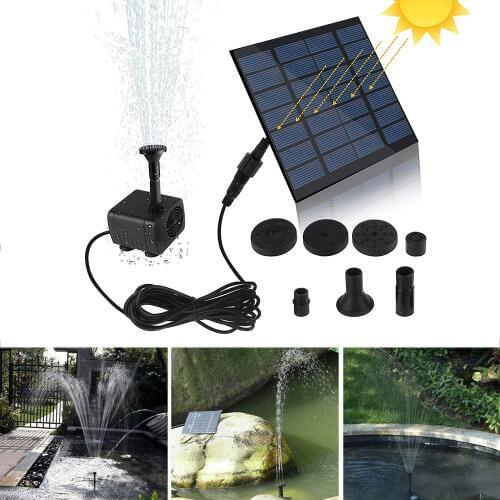 7V/1.2W Solar Fountain Watering kit Power Solar Pump Pool Pond Submersible Waterfall Floating Solar Water Fountain For Garden