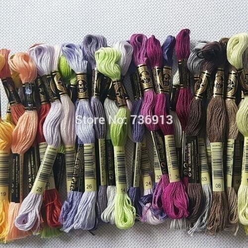 35 Pieces DMC Floss New Colors From 01 To 35 Embroidery Floss Thread Yarn / Cross Stitch Floss Yarn Thread
