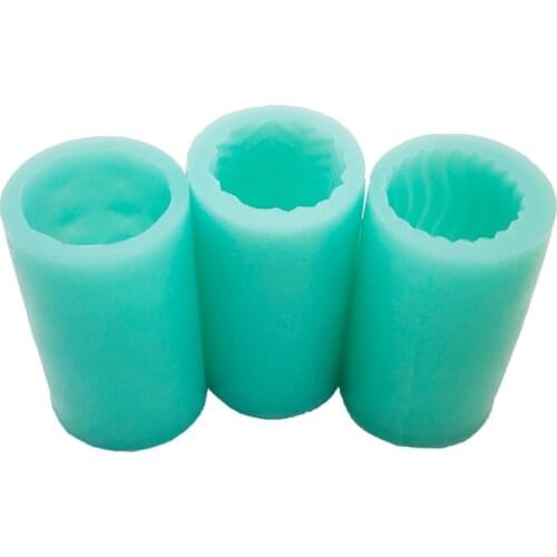 2021 New Creative 3D Cylindrical Silicone Candle Mold Soy Wax Beeswax Aromatherapy Candle