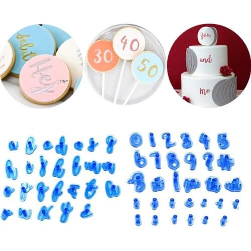 DIY Plastic Biscuit Printing English Alphanumeric Symbol Mold Kitchen Baking Tools