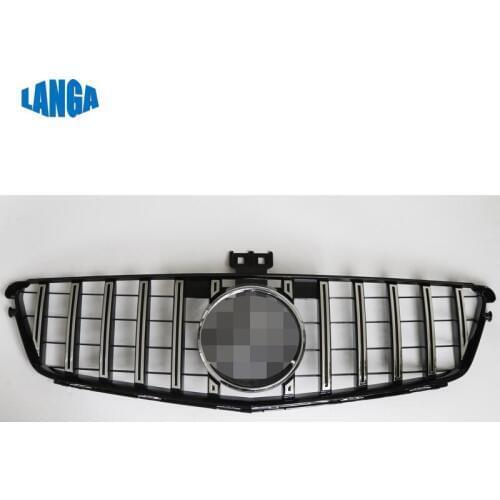 Fits for Mercedes Benz C-Class W204 08-14 Front Grille GT Silver with emblem