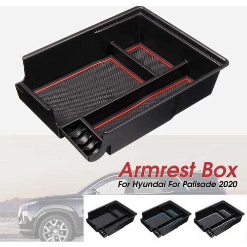For Hyundai For Palisade 2020 Car Armrest Arm Rest Storage Box Center Console Container Organizer Case Tray Organizer