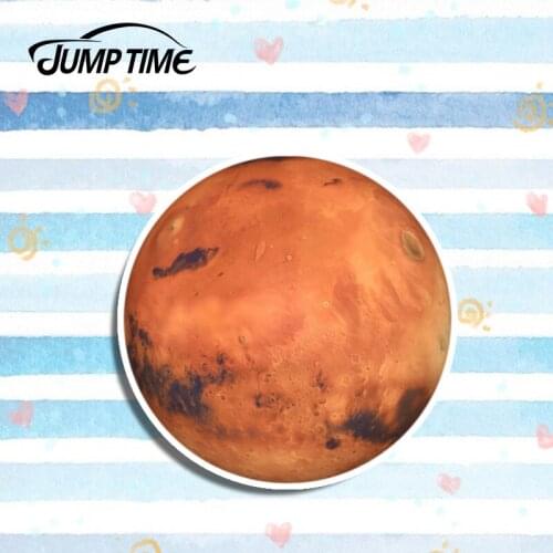 Jump Time 13cm x 13cm Car Sticker Mars Round Vinyl Sticker Laptop Travel Luggage Waterproof Car Styling Accessories Graphics