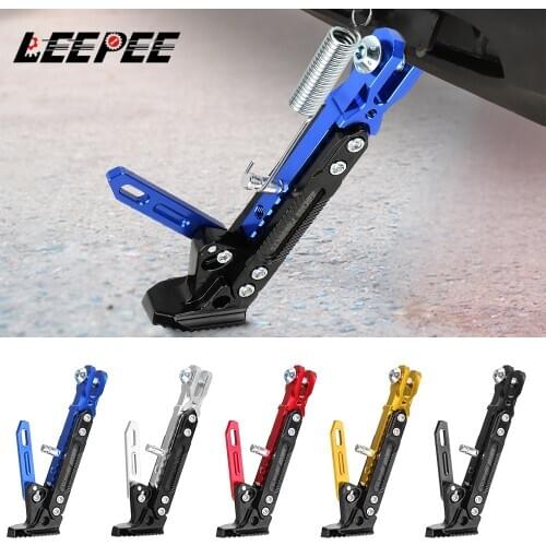 Kick Stand Parking Bracket Adjustable Kickstand Motorcycle Accessories Foot Side Stand for Electric Motorbike Motorcycle CNC