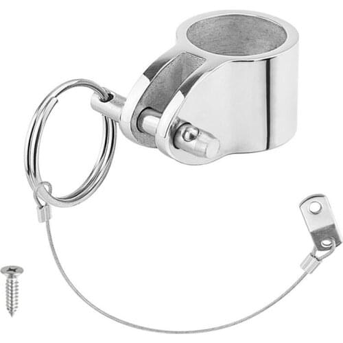 Stainless Steel Jaw Slide Clamp with Quick Release Pin 1 Inch 25mm Bimini Top Hinged Slide Fitting Hardware Marine Boat