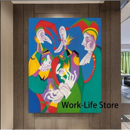 Vintage Mihail Chemiakin Venetian Carnival IV, 1990 Famous Printing Canvas Paintings Poster and Print Wall Art Picture for Home