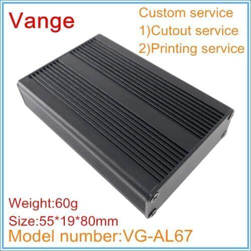 1pcs/lot carrying project boxes diy 55*19*80mm 6063-T5 aluminum instrument housing cases diy for audio electric product