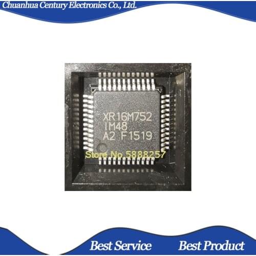 2 Pcs XR16M752IM48-F XR16M752IM48 QFP48 New and Original In Stock