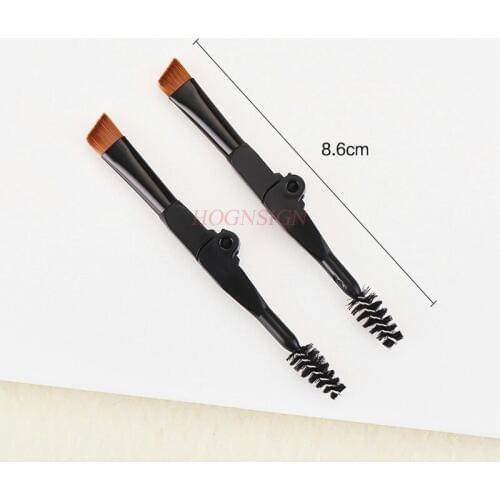 2 pcs sticks Foldable double headed eyebrow brush Portable beveled eyebrow brush Air cushion eyebrow cream special hard browed