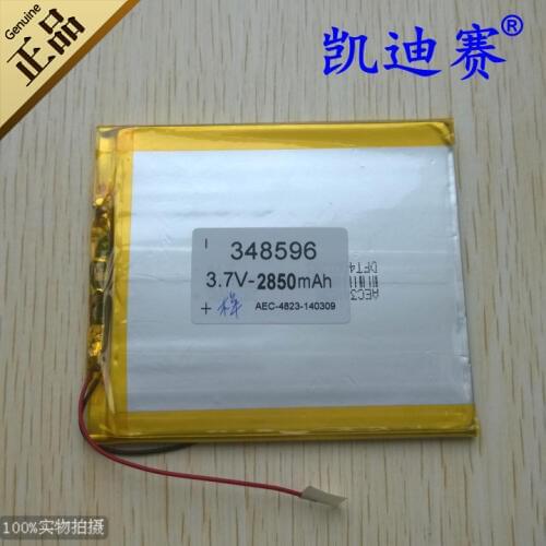 3.7V polymer lithium battery 348596 2850mAh ultra thin large capacity mobile power core Rechargeable Li-ion Cell Rechargeable Li