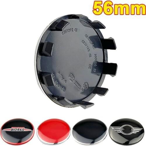 4pcs 56mm Car Emblem Wheel Center Hub Cap Wheel Badge Covers For JCW S One Countryman R50 R55 R56 R57 R58