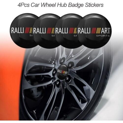 4Pcs 56mm Car Accessorie Wheel Hub Cap Badge Stickers For Mitsubishi Ralliart Outlander ASX Lancer Ex Galant Nimbus RVR Sigma