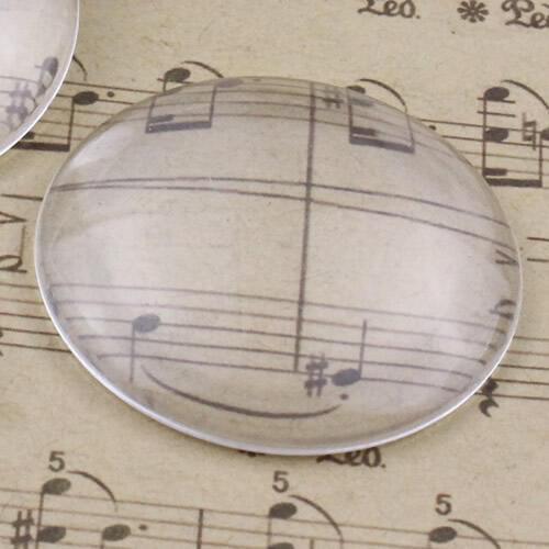 40mm 1pc Round Flat Back Clear Glass Cabochon Dome Cameo Jewelry Finding (K2906)