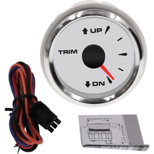 52 mm Trim Meter Balance Gauge Waterproof Lcd Backlight Trim Gauge UP-DN for Boat