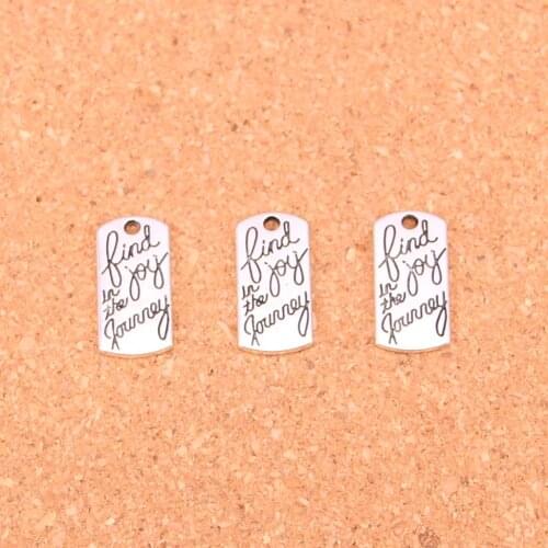 67Pcs find joy in journey Charms Pendant For DIY Necklace Bracelet Jewelry Making DIY Handmade 20*10mm
