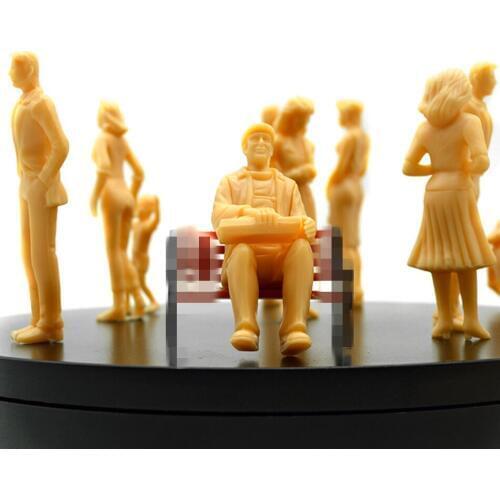 7CM 1/25 Miniature Scale Skin Colored People Plastic Model Kit Train Figure Architecture Builder Diorama Toy Landscape Layout