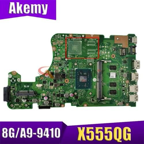 90NB0D20-R00030 For Asus X555QG X555Q X555B X555BP K555B A555B X555QA X555BA Mainboard Motherboard 8G/A9-9410