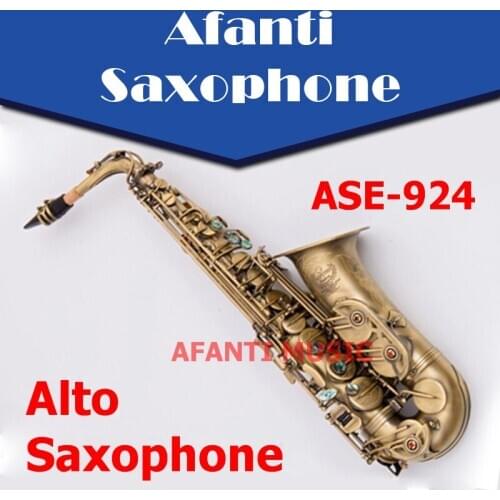 Afanti Music Eb Brass body Antique Copper Simulationh Alto Saxophone (ASE-924)