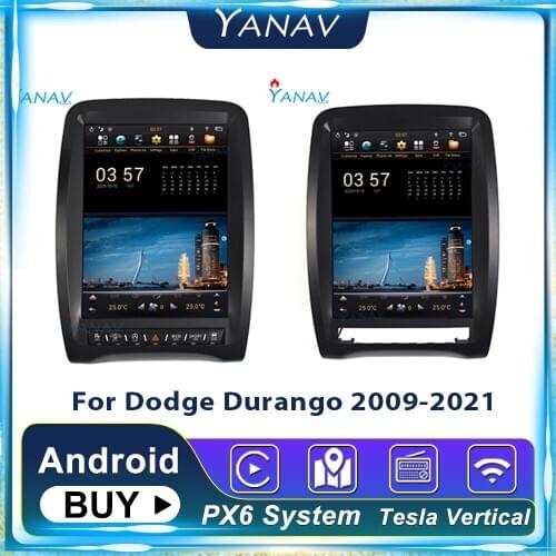 Android GPS Navigation Car Radio For Dodge Durango 2009-2021 Auto Stereo Receiver Audio Multimedia MP3 Player Tesla Head Unit