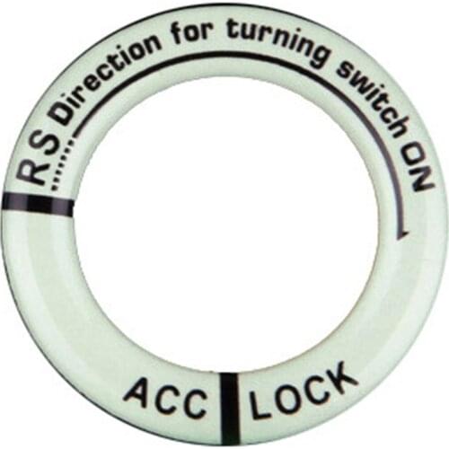 Car Accessories Light Luminous Ignition Switches Sticker Glow Key Ring Hole Cover Universal Motorcycle Decal