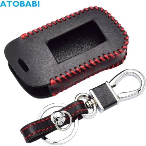 A93 Leather Car Key Case For StarLine A93 A63 A39 A36 Two Way Car Alarm Remote Controller Cover LCD Transmitter Protector Bag