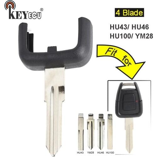 KEYECU for Opel, for Vauxhall Astra Zafira Omega Vectra Frontera Remote Car Key Blade Shell Case Fob HU43/YM28/HU46/HU100 Blade