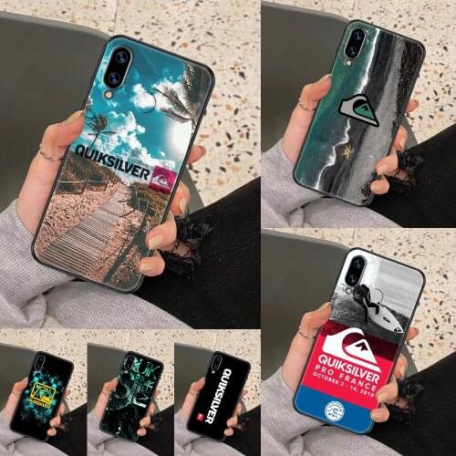 Quiksilver Surf and Skateboard Phone case For Huawei Honor 6 7 8 9 10 10i 20 A C X Lite Pro Play black soft funda art cell cover