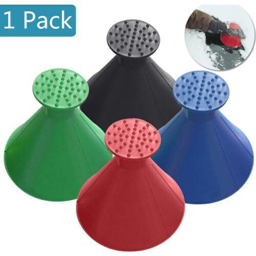 Home Accessories Ice Scraper Round Magic Cone Shaped Ice Scraper Snow Shovel for Car Windshield Windscreen Glass Cleaning Tools