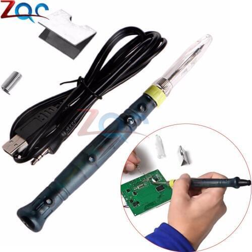 5V 8W USB Powered Electric Soldering Iron Solder Pen Welding Gun Hand Tools Kit Fast Heating