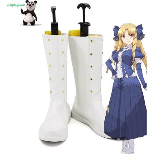 Fate Kaleid Liner Prisma Illya Luviagelita Edelfelt White Shoes Cosplay Long Boots Custom Made For Halloween Christmas