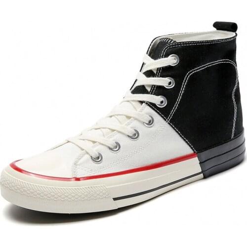 Men High-Top Canvas Shoes Summer Classical Trend Mixed Color Sneakers Outdoor Skateboard Shoes 2021 New Brand Designer 39-45