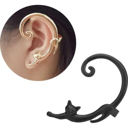 Cat Ear Bone Hook Stud Earrings For Women Girls Trendy Personalized Style Cute Animal Earrings Fashion Jewelry Gifts