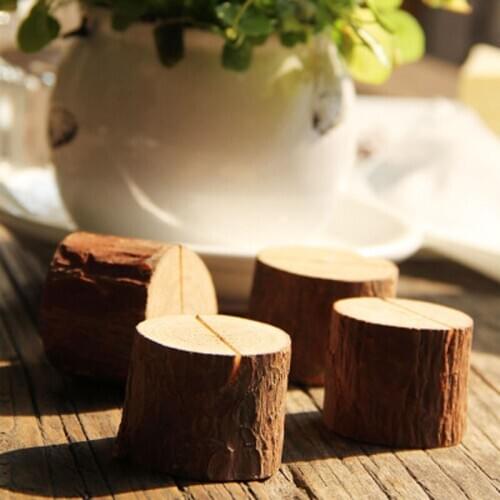 Beautiful Photo 1pc Tree Stump Bookends Table Card Folder Lomo School For Student Decor Message Wooden Seat Clip