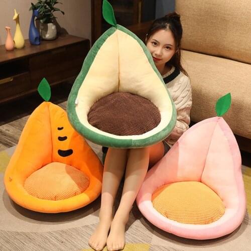 Multifunction Fruit Cushion Plush Doll Kawaii Stuffed Cactus Avocado Carrot Soft Pillows Toys Chair Seat Cushion Home Decor Gift