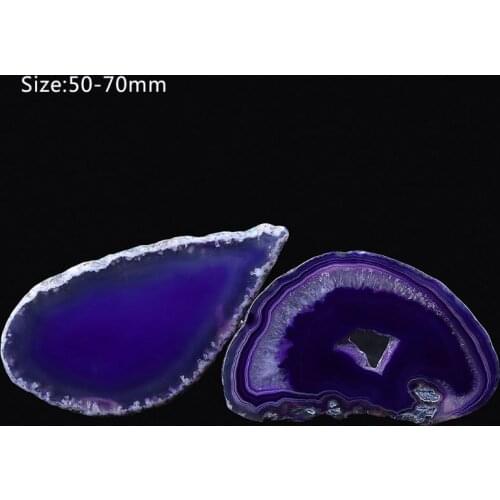 Natural Agate Geode Polished Irregular Crystal Slice Stone DIY Pendant Mineral Home Decoration B0KB