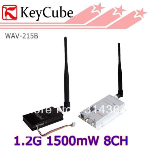 NEW 1.5W 1.2GHz 1500mW Wireless AV Transmitter and 8 Channels Wireless AV Receiver, Audio/Video Output For FPV