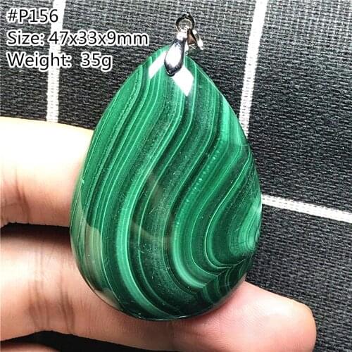 Necklace Pendant Natural Green Malachite Chrysocolla Jewelry For Women Lady Man Silver Water Drop Crystal Beads Gemstone AAAAA