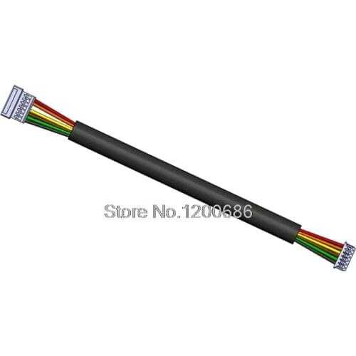 Custom wire 0.049" 51021 51025 Series 1.25MM 1.25 Female 1.25mm Pitch Male Connector Wire shrink tube 6P male to 7PIN female