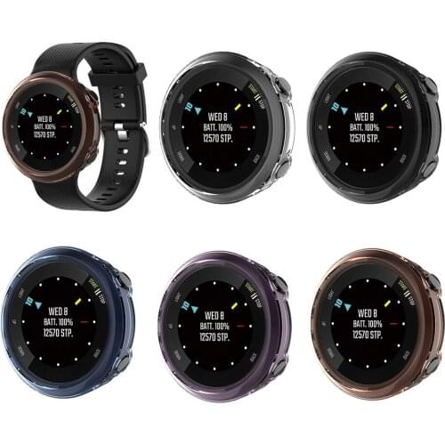 2pcs/set Full Coverage Soft Colorful TPU Case for Garmin Swim2 Clear Protective Shell Frame Forerunner 45 F45 Screen Protector