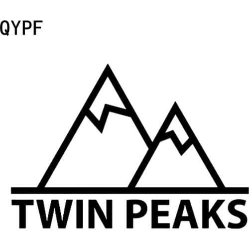 QYPF 17.8cm*12.1cm TWIN PEAKS Mountain Delicate Vinyl Car Sticker Wonderful Window Decal C18-0293