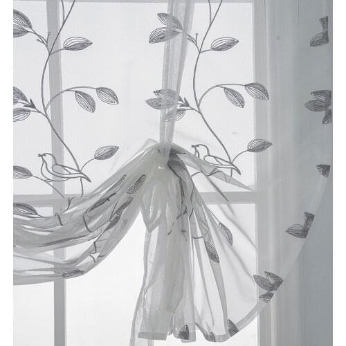 Roman Blinds Embroidered Kitchen Curtains Tulle Embroidered Leaf Curtains Suitable For Kitchens Bedrooms And Pubs