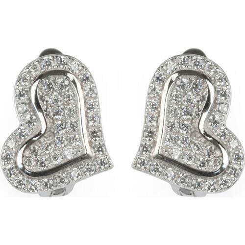 SHUNXUNZE Luxury Shinning Engagement Wedding christmas Earrings for women dropshipping White Cubic Zirconia Rhodium Plated R3159