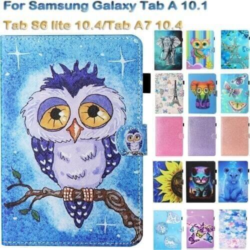 SM-P610 T510 T500 Case For Samsung Galaxy Tab A 10.1 Tab S6 Lite Tab A7 10.4 Cover Shell Tablet Stand Fundas Free Touch Pen