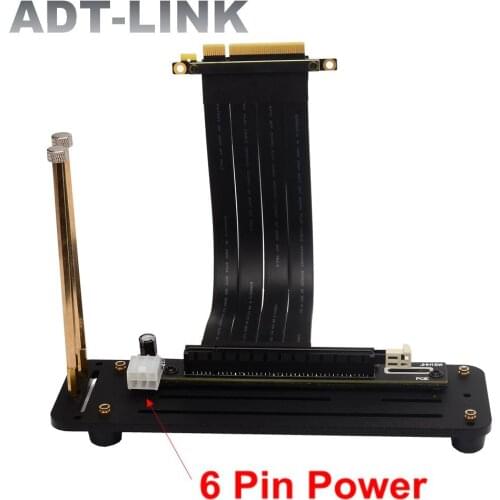 New Design RTX3060 NVIDIA Graphics Card Riser Cable PCIE x8 To x16 Slot Extension Mining Wire 90 Degree Bracket PCI-e Gen3 Cable