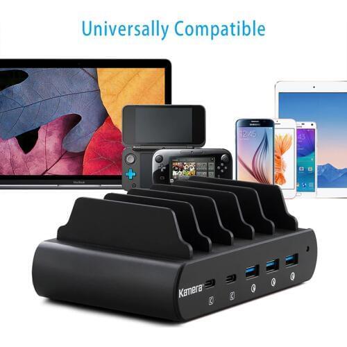 Kamera 110W 2 USB-C Type-C 3 USB A QC 3.0 Universal Laptop Charger Dock Station for Notebook Macbook iPhone 5V 9V 12V 20V lvsun