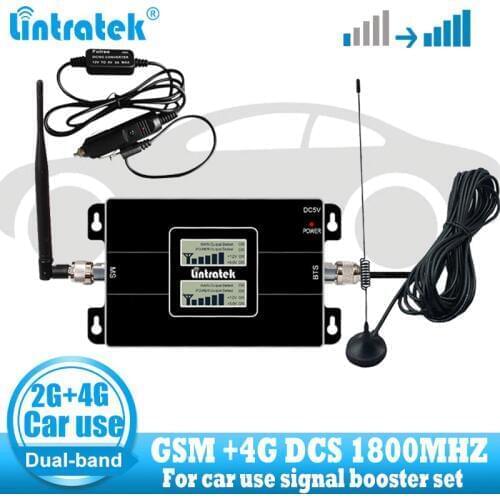 Car Use Cellular Repetidor GSM 900 LTE 1800 2G 4G Antenna Signal Booster Cellphone Cellular GSM 4G Signal Repeater Amplifier
