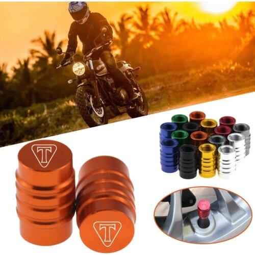 For Triumph BONNEVILLE T120/SE/T100/Black TIGER 800/XC Motorcycle CNC Accessorie Wheel Tire Valve Stem Caps Airtight Cover