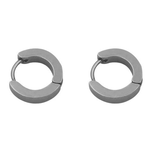 Inner dia 0.59cm One Pair New quality stainless steel small cool tiny hoop earrings for men women party gifts fce065
