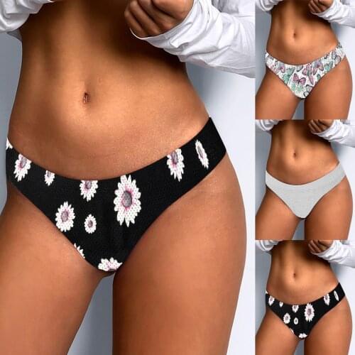 Women Seamless Underwear Butterfly Print Sexy Thongs G-Strings Sexy Low Waist Elastic Panties Femme Lingerie Underpants Bikini